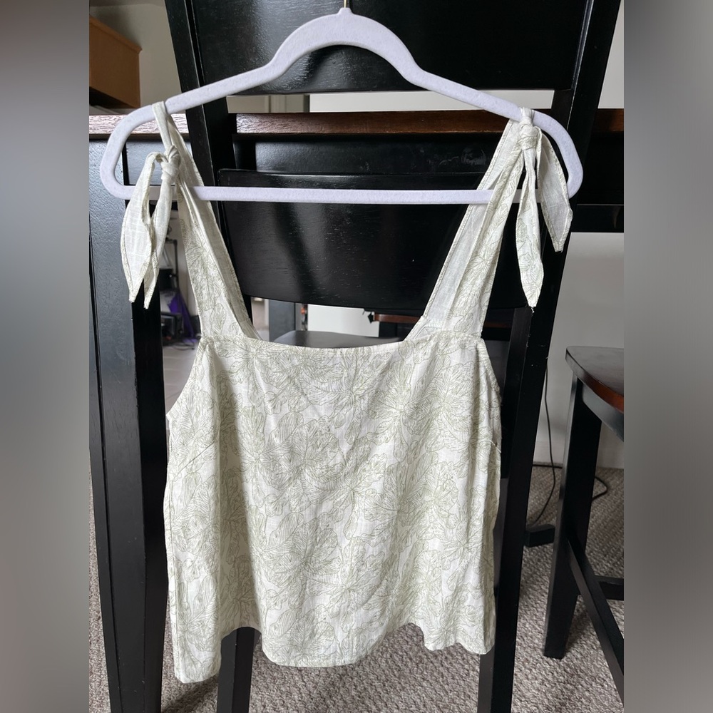 Lucy Paris Top With Tie Straps and Back Button Detail